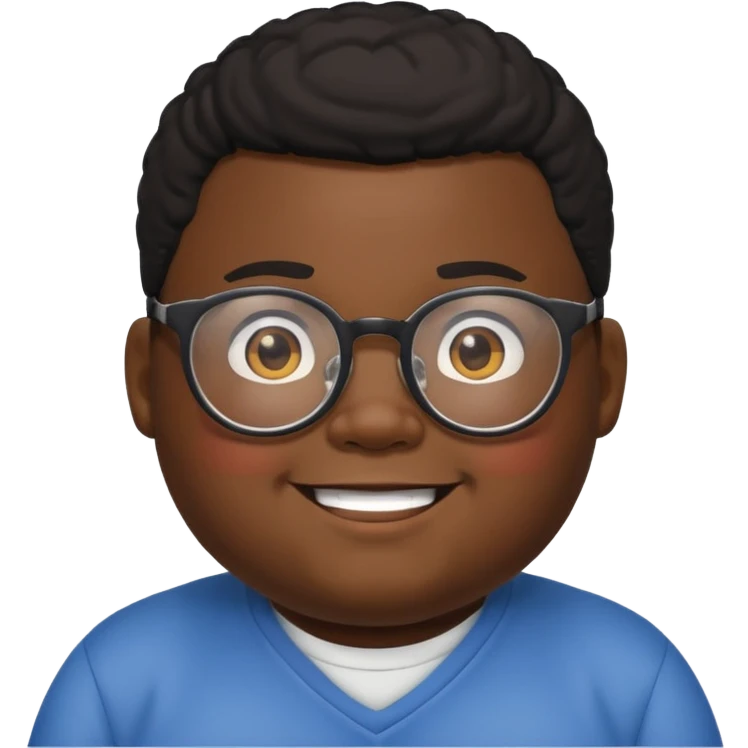 A big fat black boy watching anime emoji