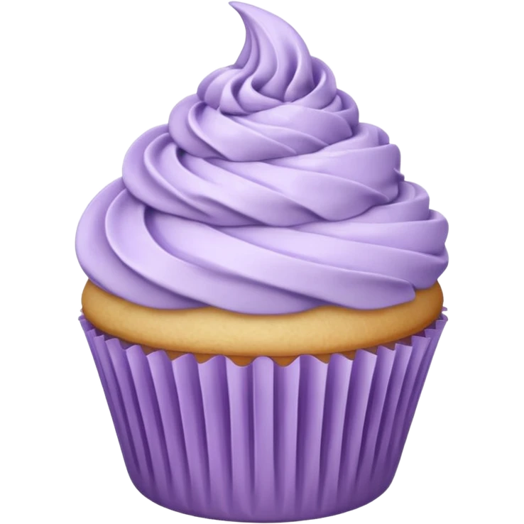 Vanilla cupcake with lavander topping emoji