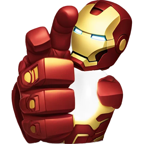 iron man pointing thumb down emoji