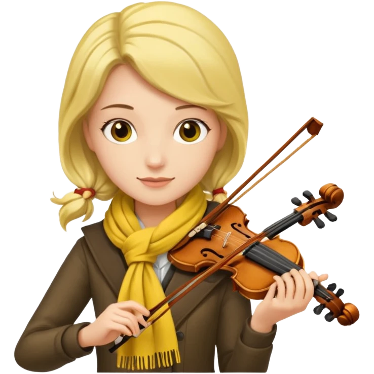 Violinist + yellow scarf. emoji