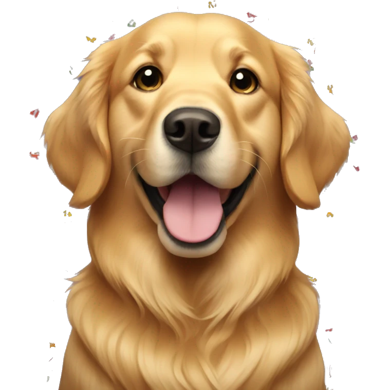 Birthday golden retriever  emoji
