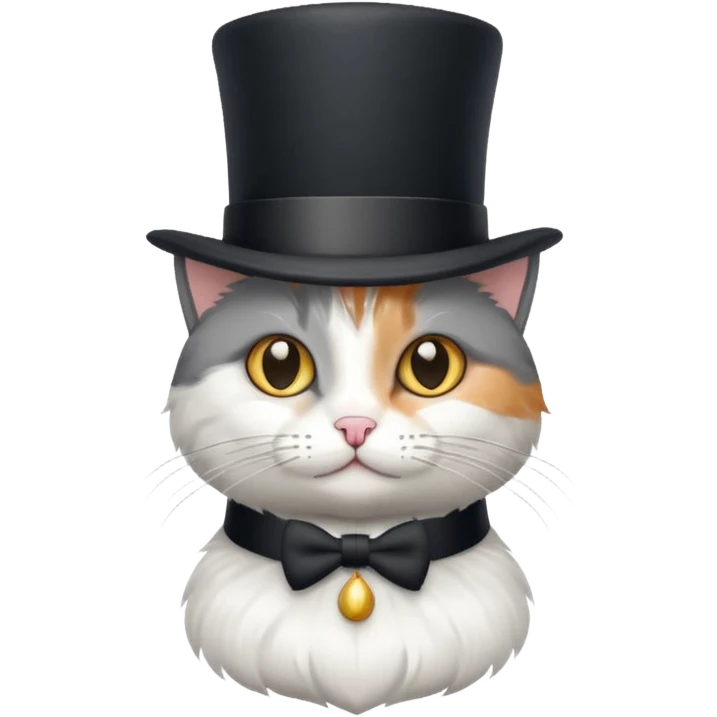 cat wearing a tophat emoji