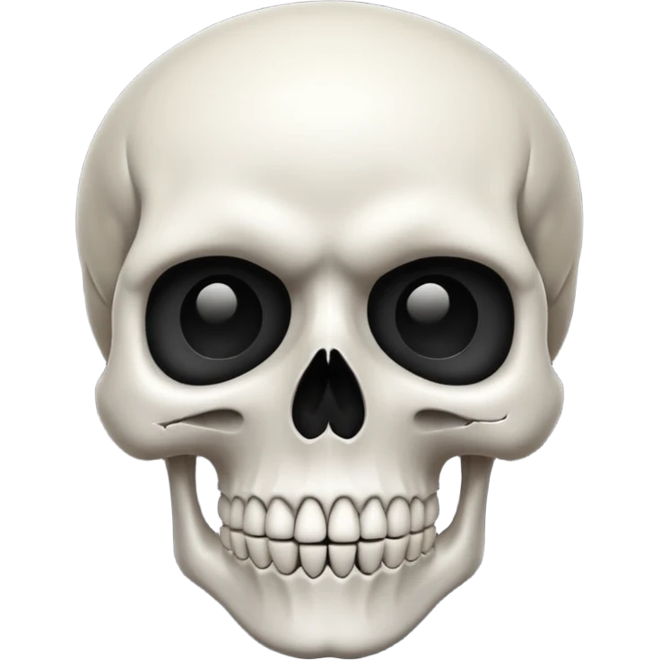 Skull black and white copy paste emoji