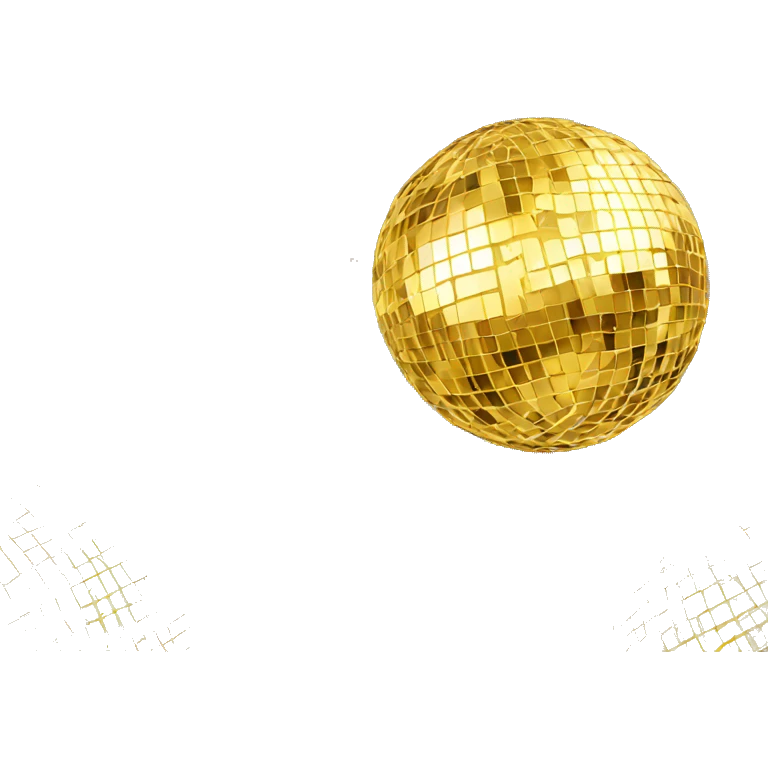 Gold disco ball emoji