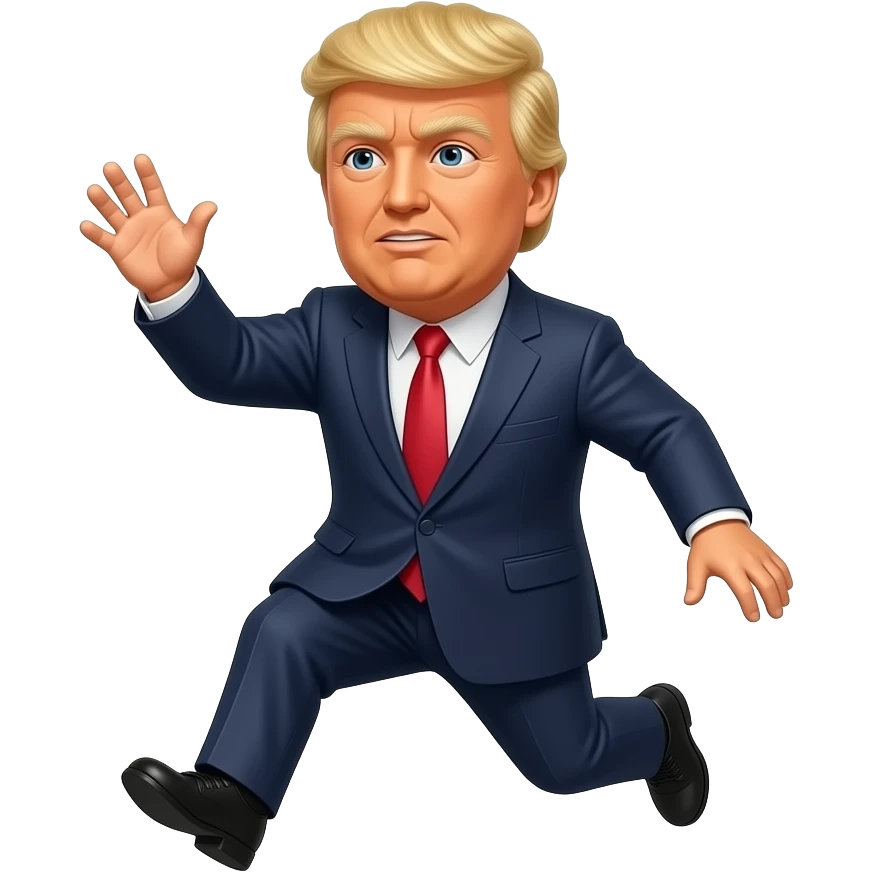 Bald Donald trip up emoji