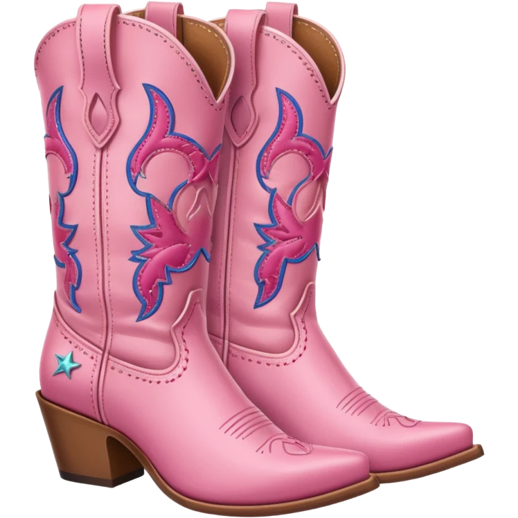 pink cowgirl boots emoji