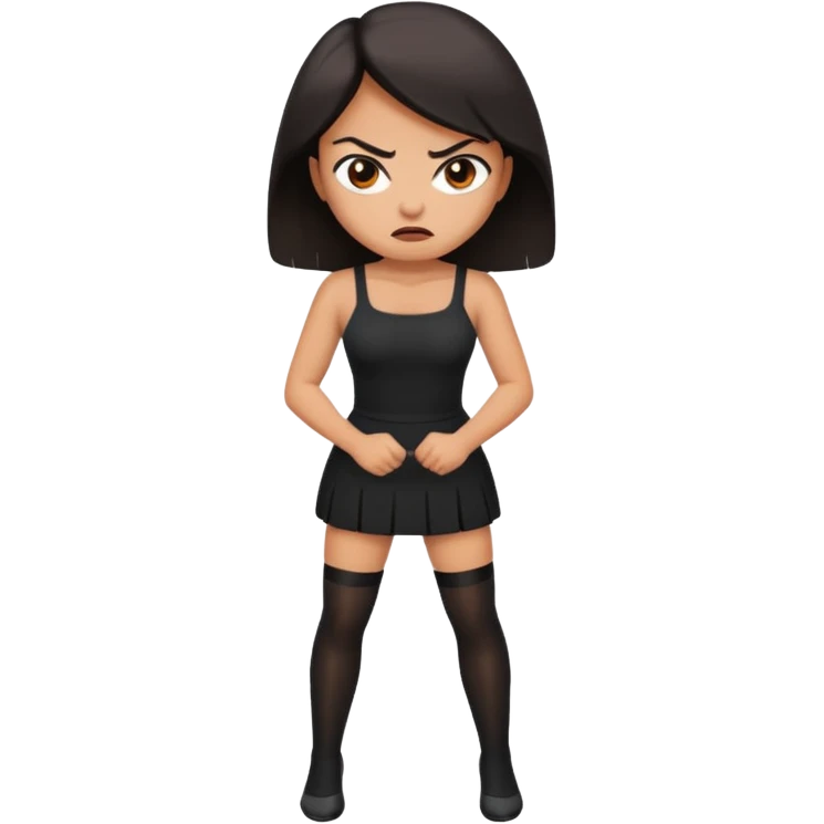 Create an angry woman in stockings emoji