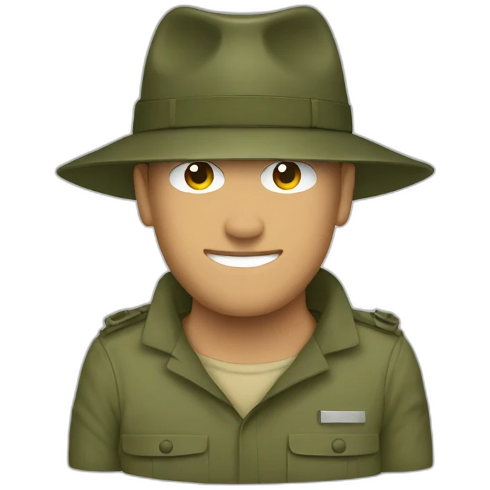 solo military manly hat emoji