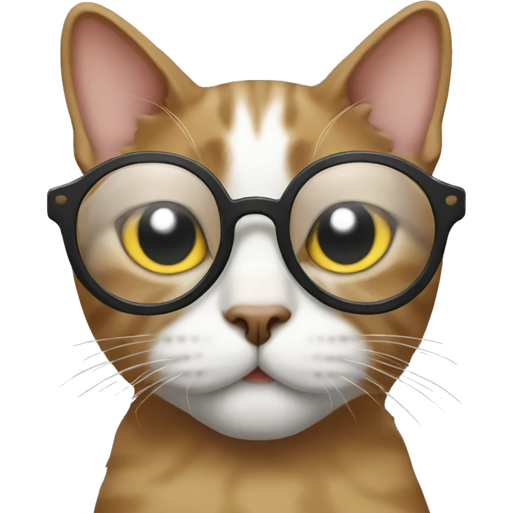cat wearing glass emoji