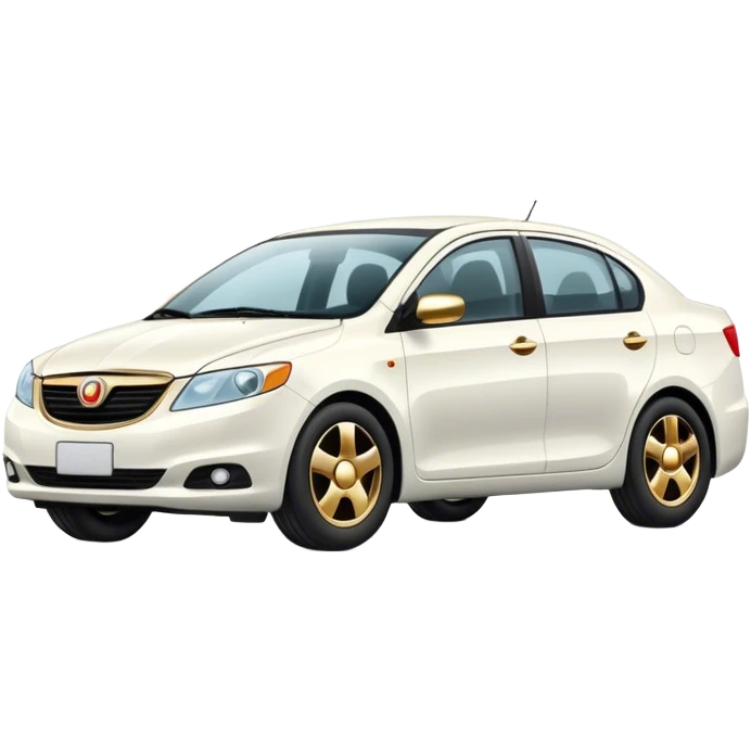 Avis rental car with gold rims  emoji