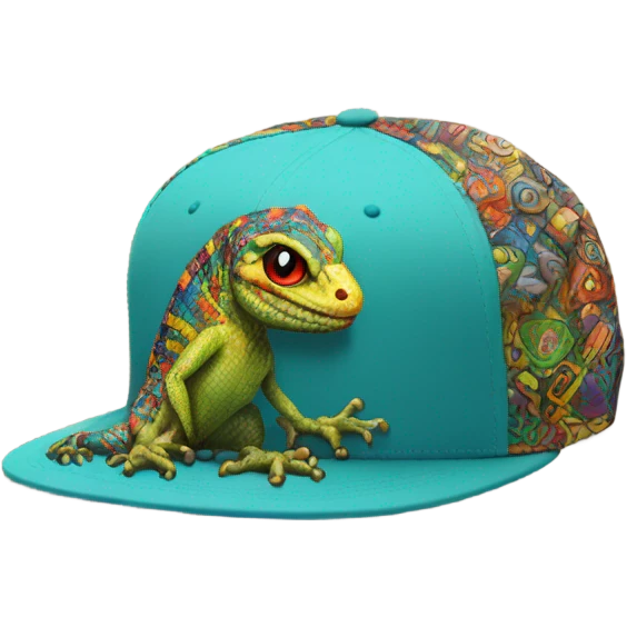 lizard snapback hat emoji