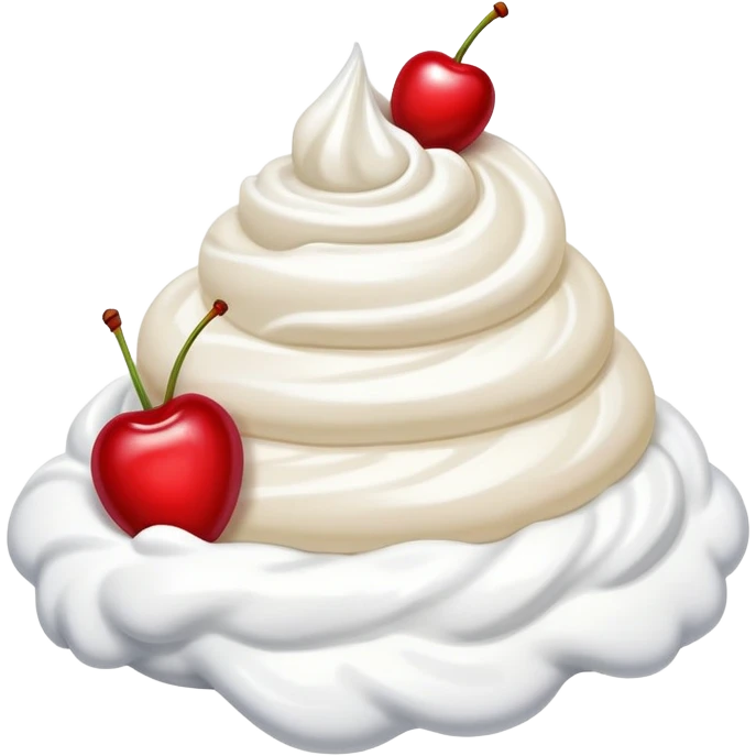whipped cream swirl with a cherry on top emoji