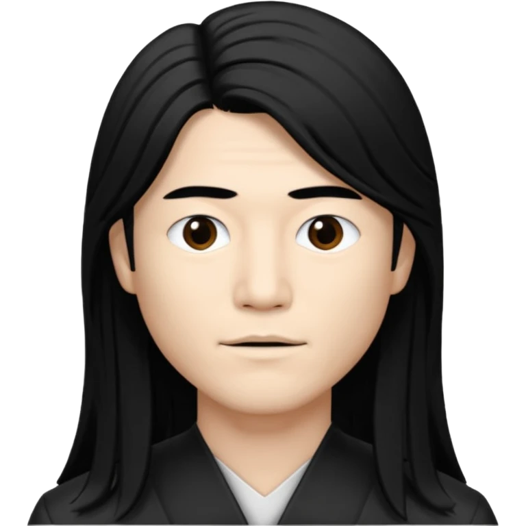 James iha black and white hair long hair emoji