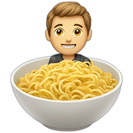 A person on his noodles  emoji