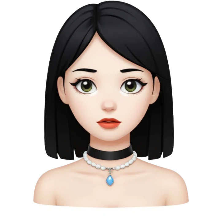 only goth black white choker , remove background  emoji