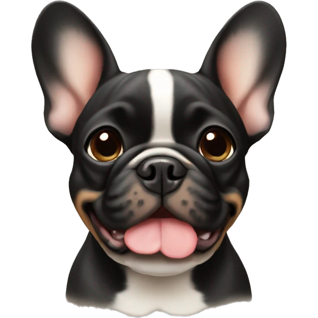 French bulldog black tan  emoji