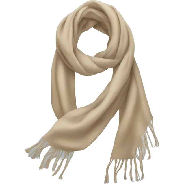 beige scarf emoji