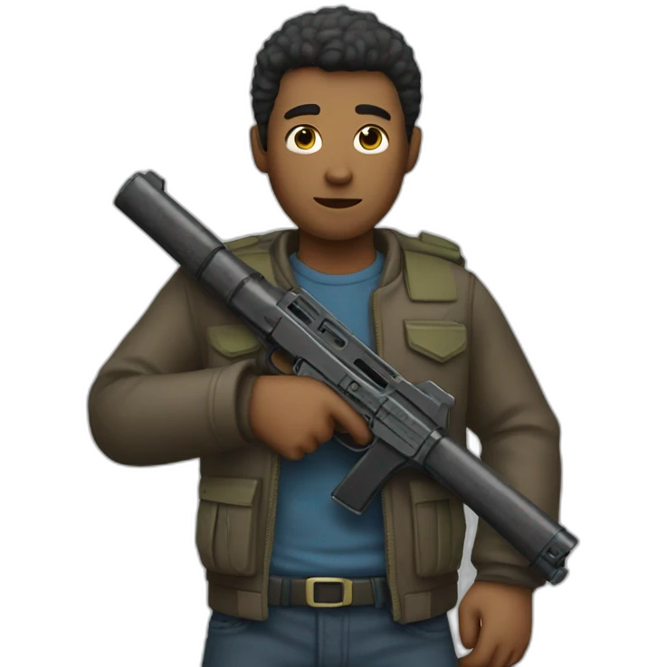 person with toy gun emoji