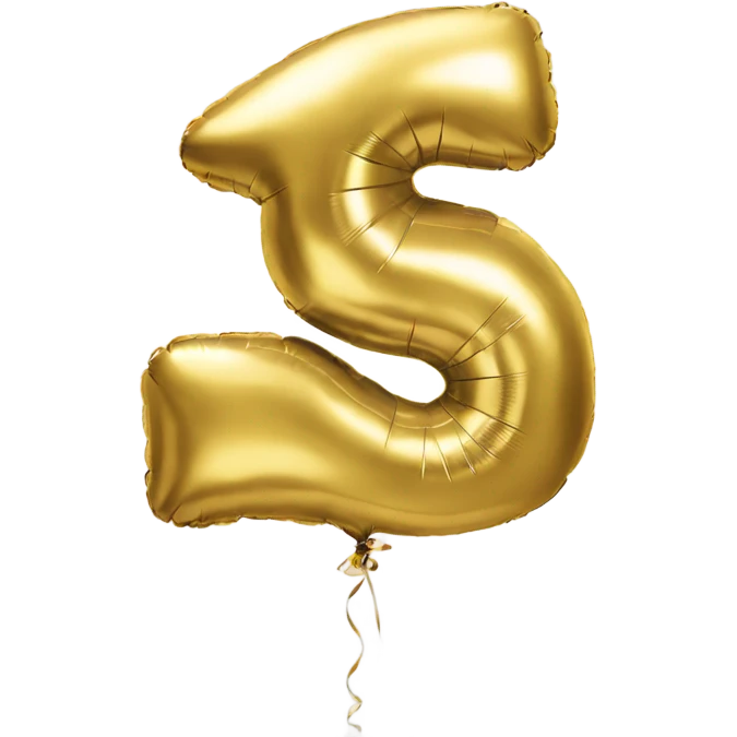 Gold balloon number 2525 emoji