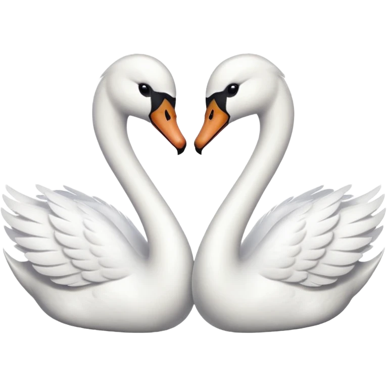 2 swans in love emoji