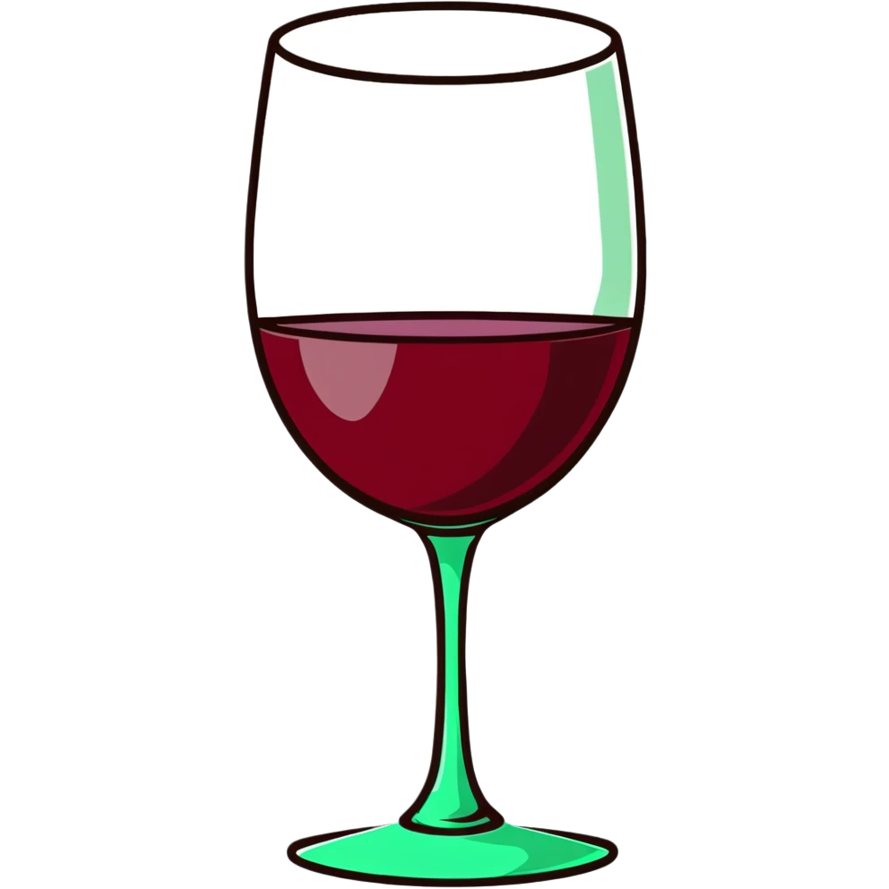 wine glass with red wine emoji