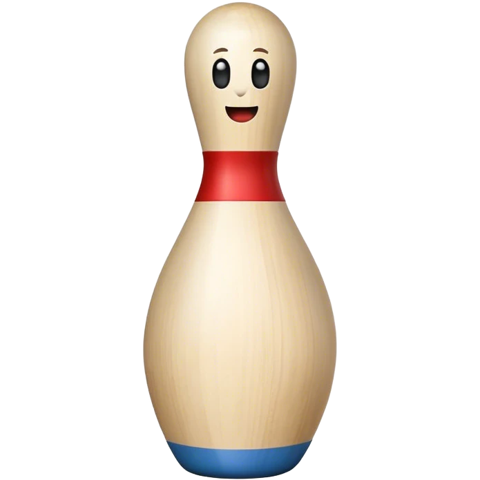 a wooden bowling pin emoji