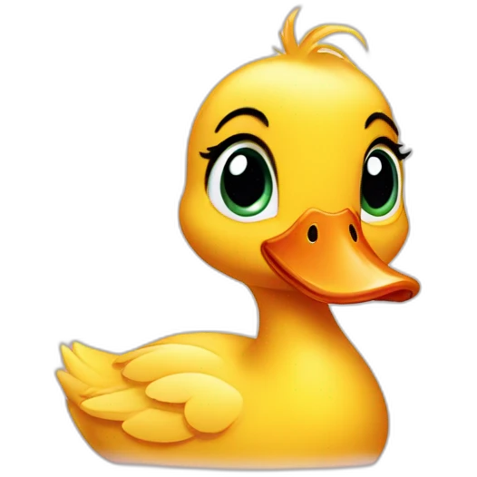 duckling that wears makeup emoji
