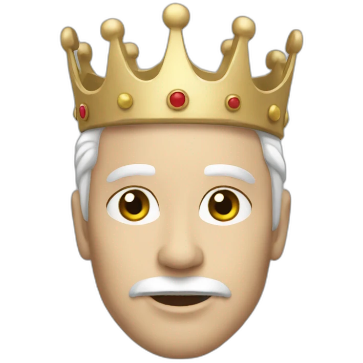 White skinned king emoji