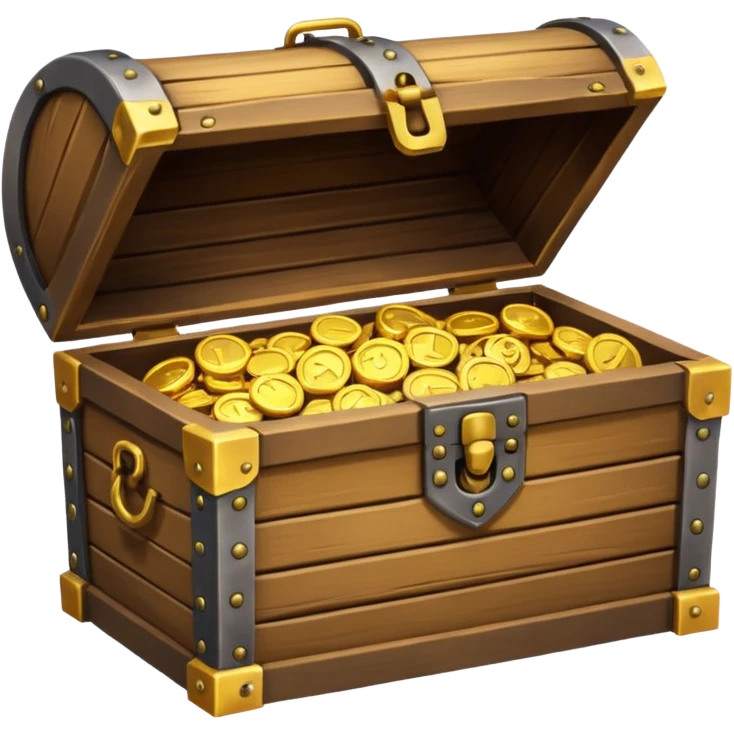 Open treasure chest with bright light inside emoji