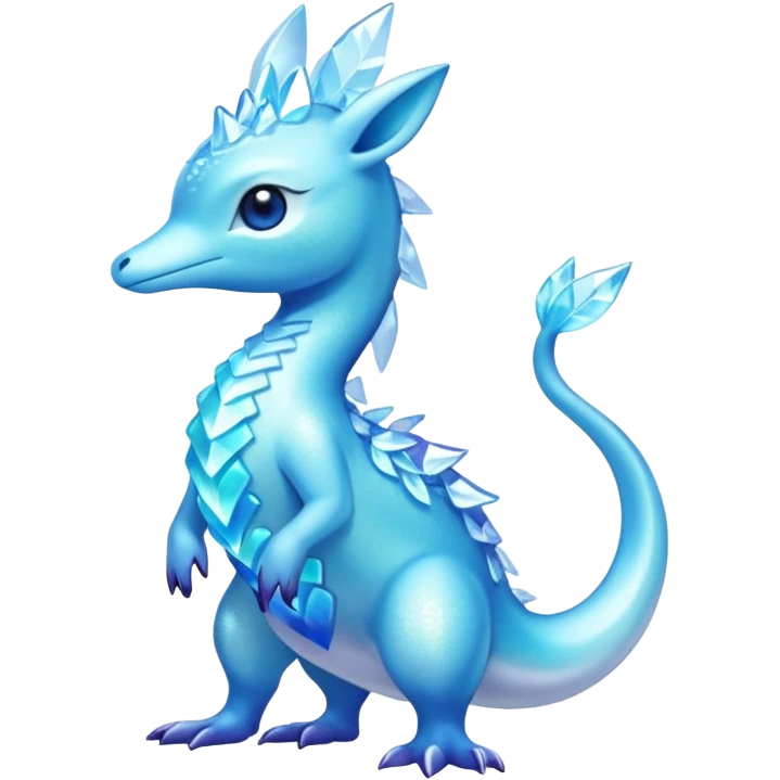 Shiny Exotic Colorful Amaura-Aurorus-Fakémon-hybrid-creature (full body)  emoji