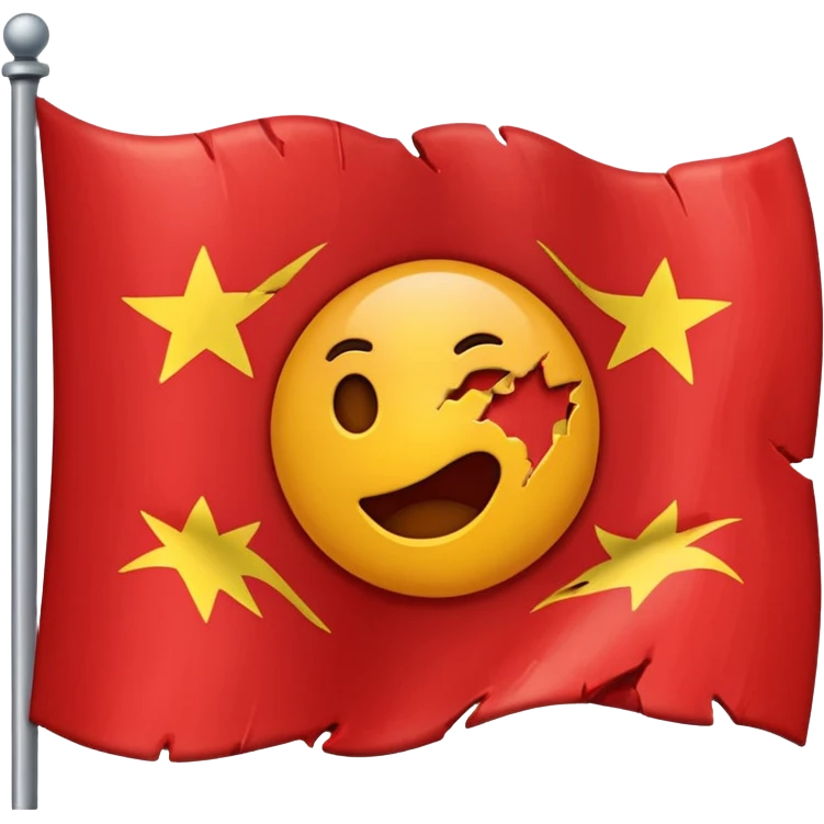 Make a flag aggressive emoji