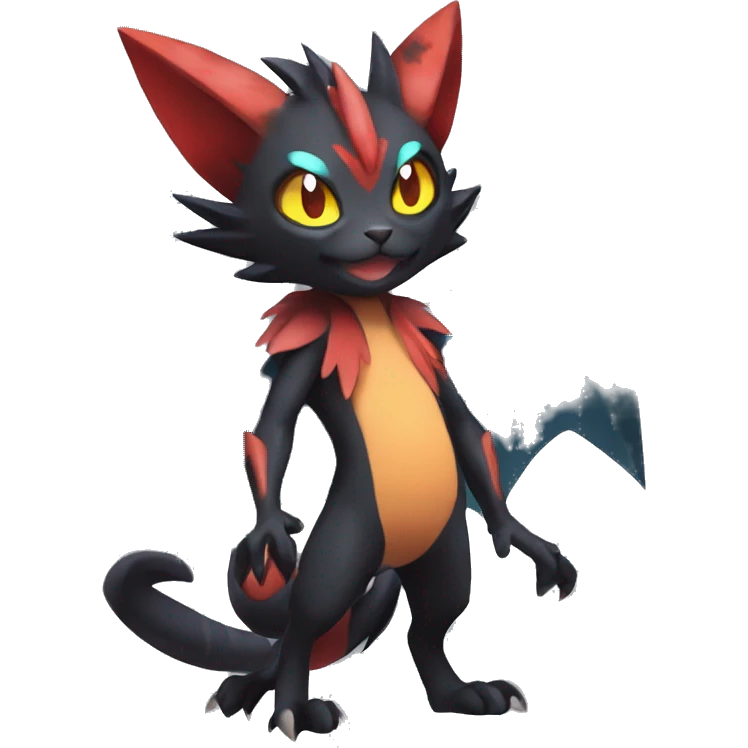 Noivern-Litten-Torracat-Zorua full body emoji
