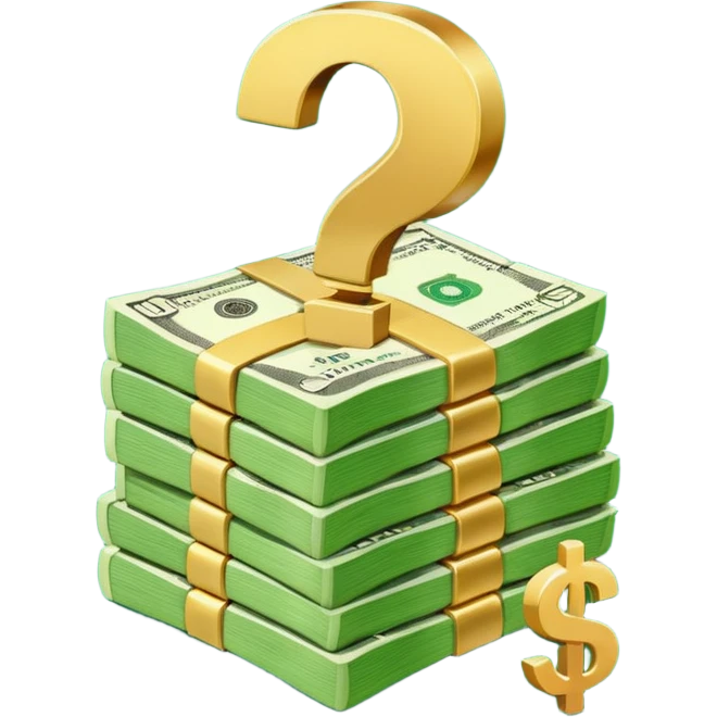 money with question mark emoji