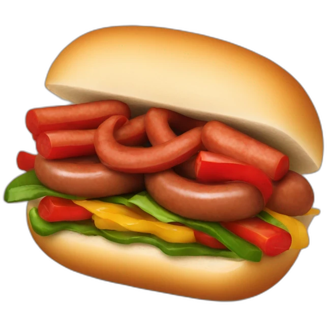 Sausage and peppers sandwich emoji