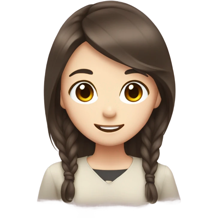 anime girl wink brunnete  emoji