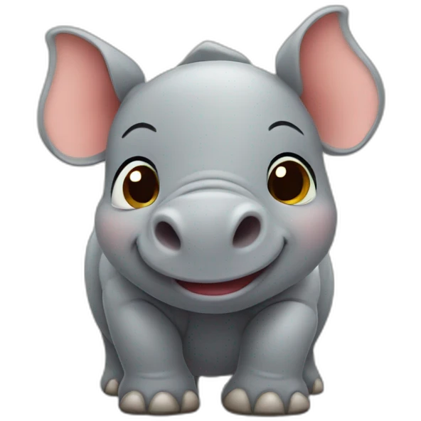 Cute little Rhino emoji
