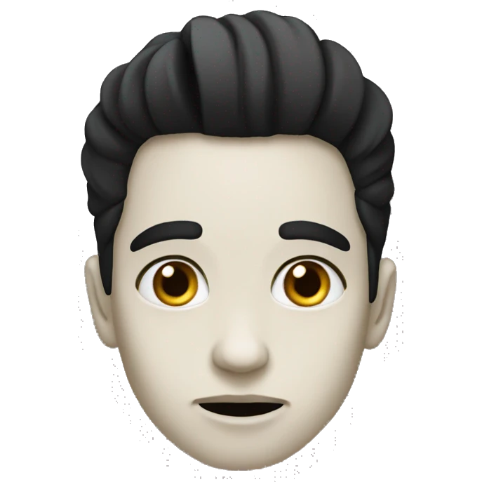 Wicked with black hair and white skin  emoji