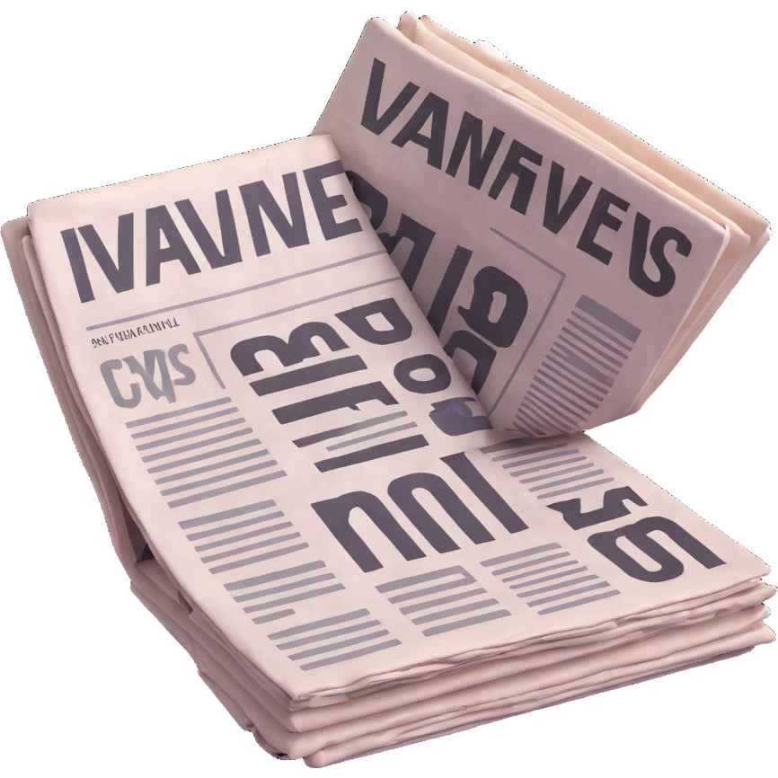 Vavinews logo with folded newspaper emoji