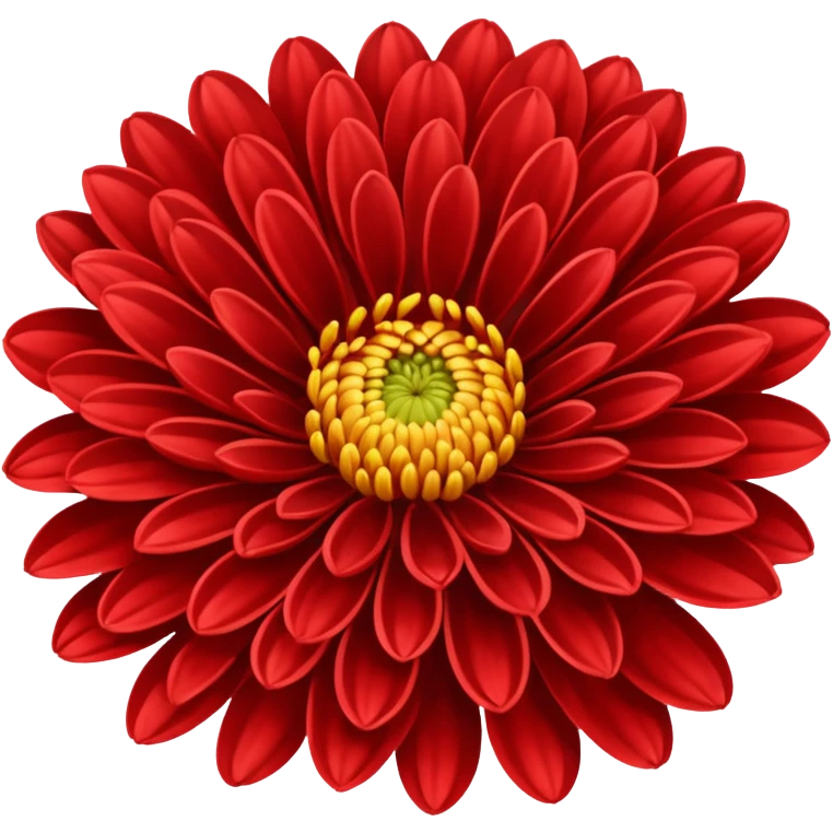 chrysanthemum flower full red emoji