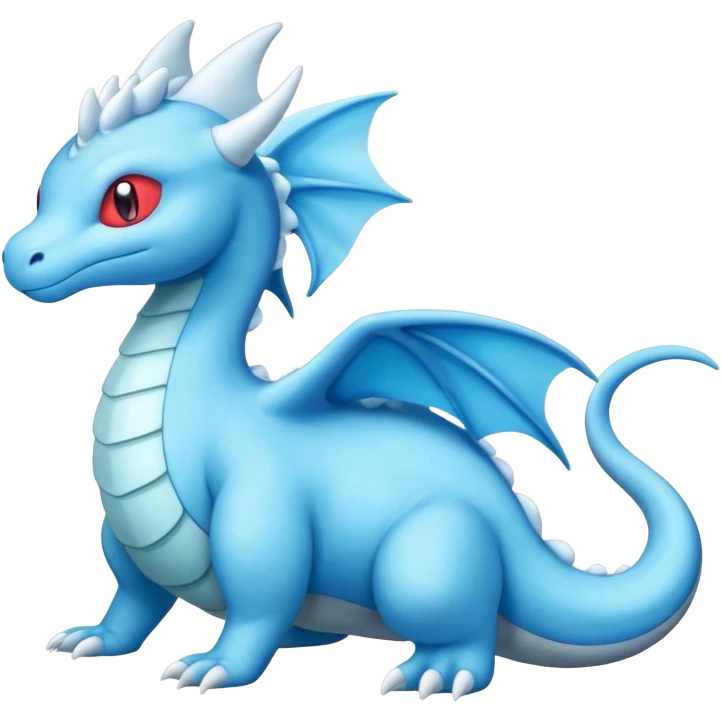 Fluffy celestial salamence-dragonair-hybrid, full body emoji
