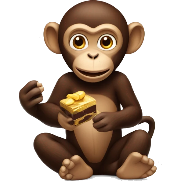 Monkey with chocolate  emoji