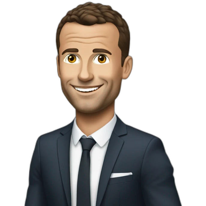 Macron qui embrasse Ronaldo emoji
