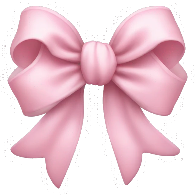 baby pink bow emoji
