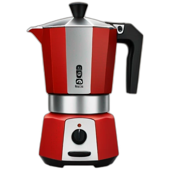 Moka pot fully red emoji