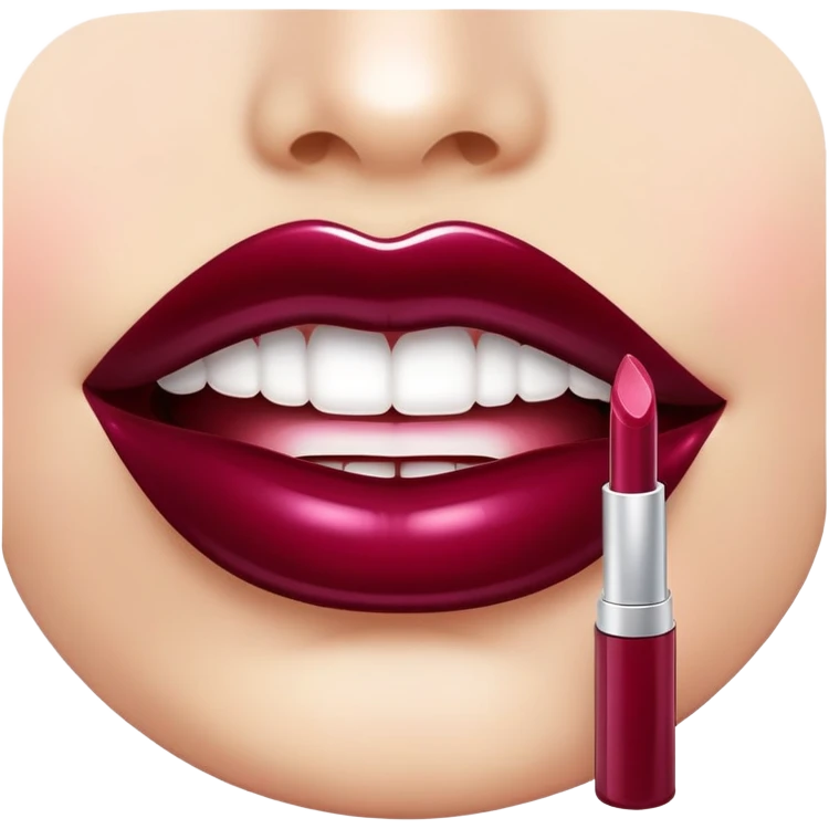 Lip gloss burgundy emoji