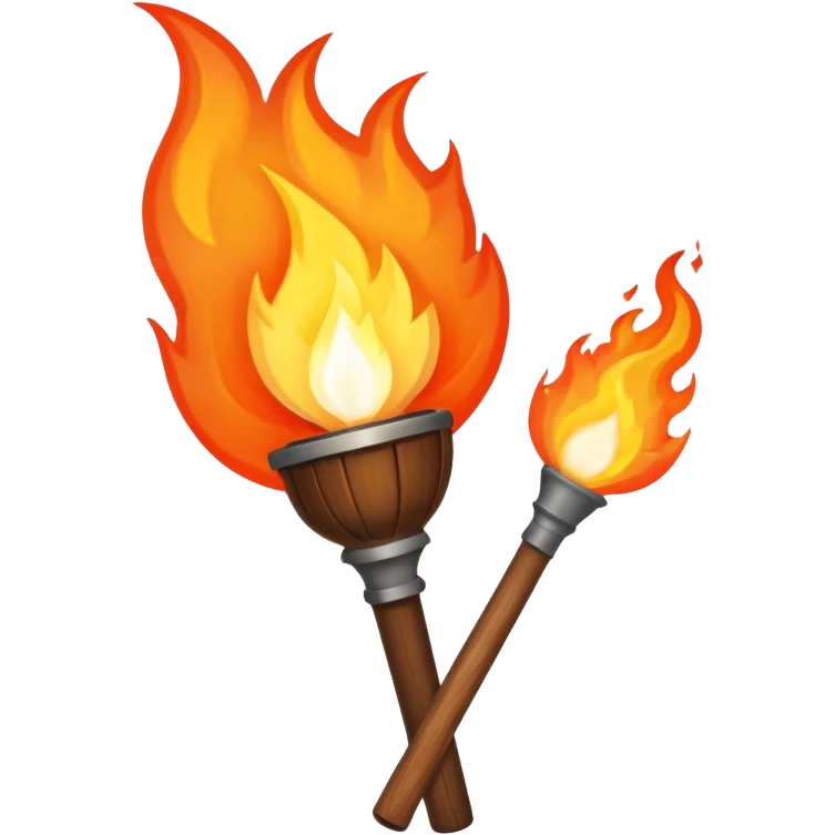 a torch on fire emoji