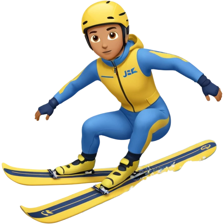 Jek ski  blue yellow, bad ass jumping waves emoji