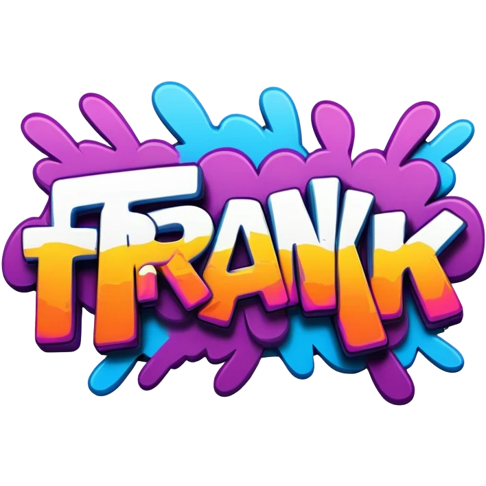 Graffiti the word Frank emoji