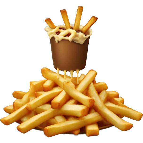 Poutine qui mange une poutine emoji
