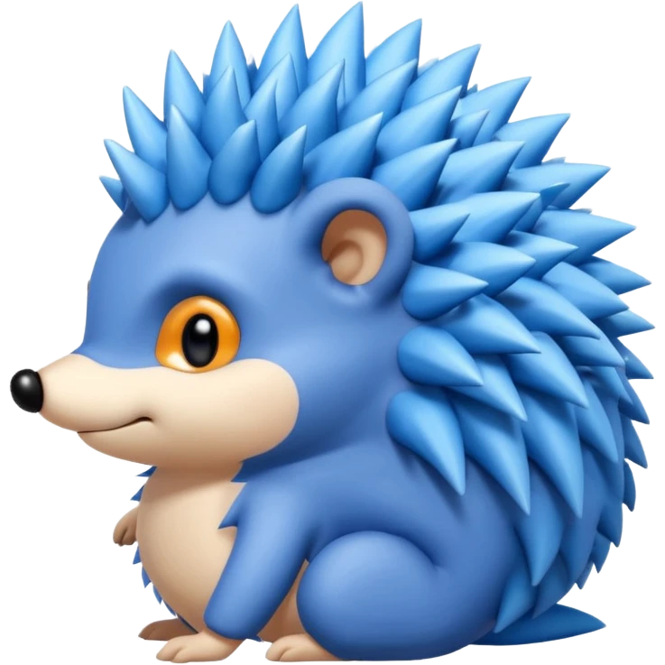 A blue hedgehog with 6 spines  emoji